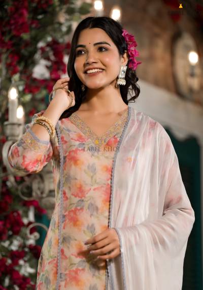 LABEL KHOJ 9610 DESIGNER SILK SALWAR SUIT WHOLESALER IN INDIA